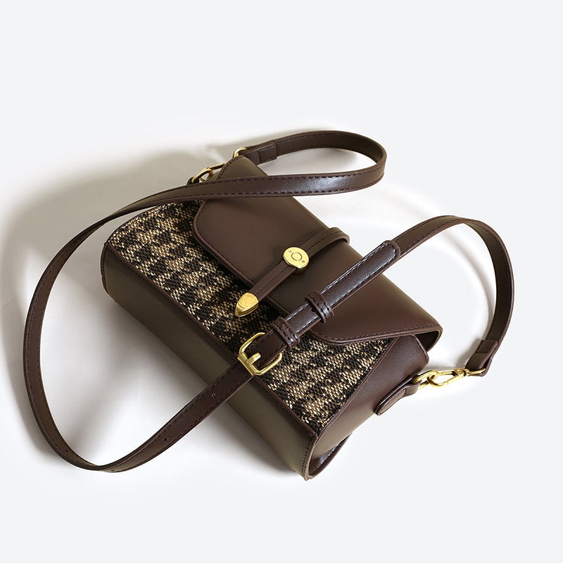houndstooth-woven-leatherette-flap-crossbody-bag
