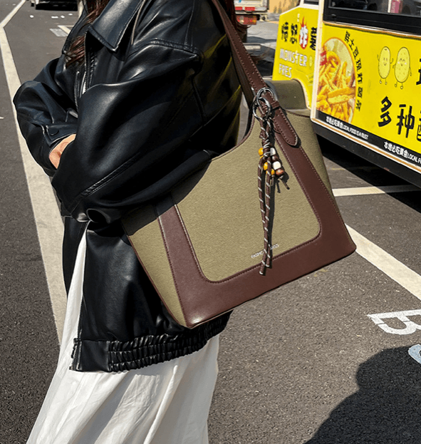 canvas--leatherette-tote-bag-with-beaded-tassel-charm